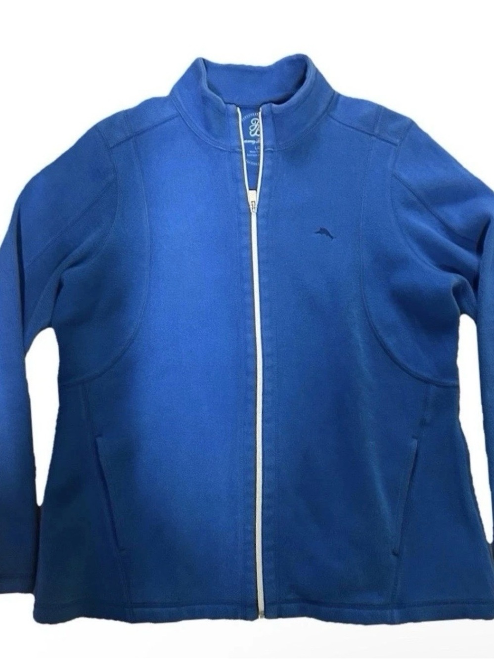 Women’s Tommy Bahama Full Zip Cotton Jacket Size Large Pockets